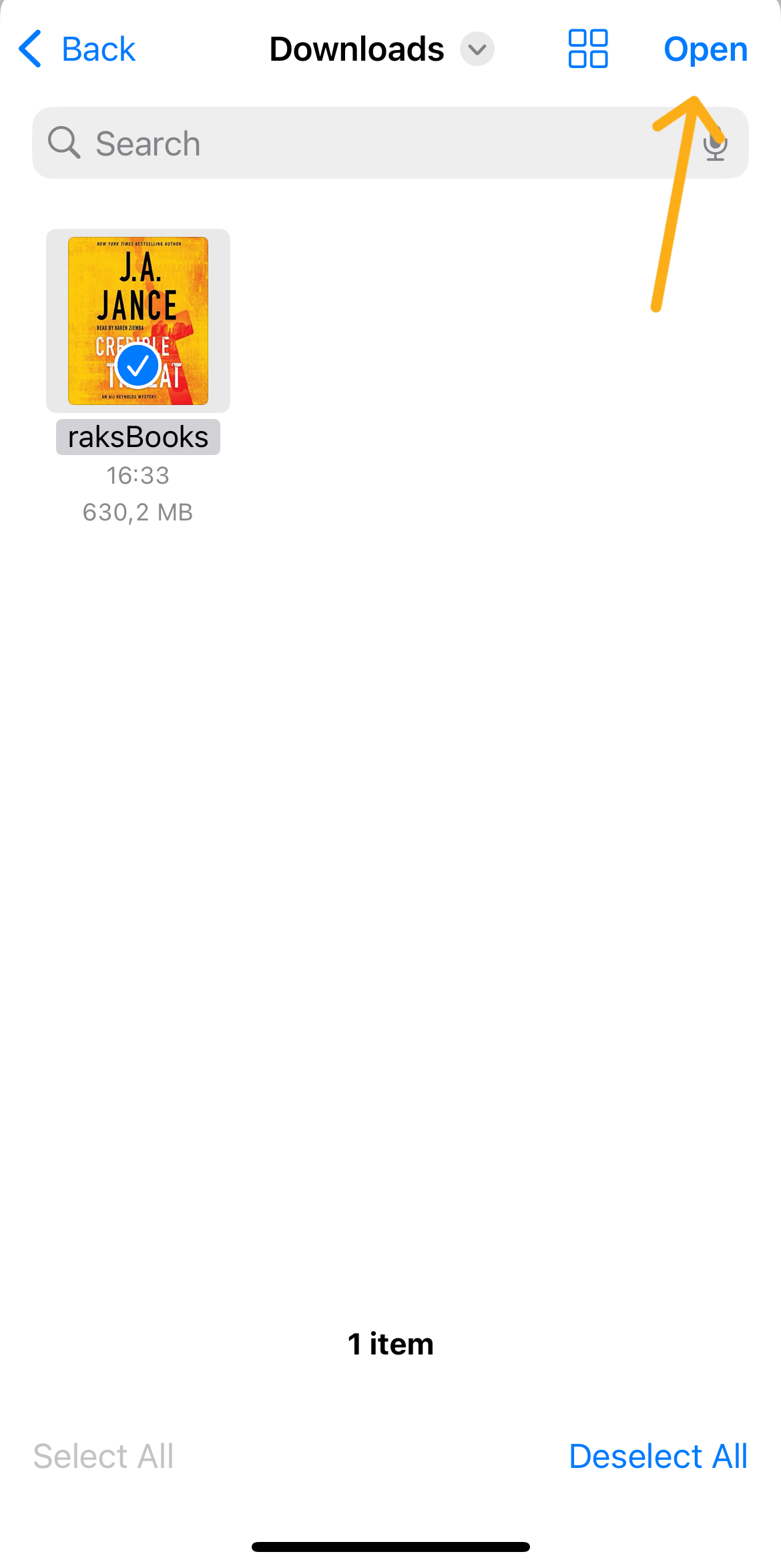 Open the file
